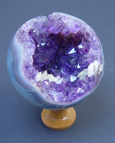 Agate and Amethyst Sphere