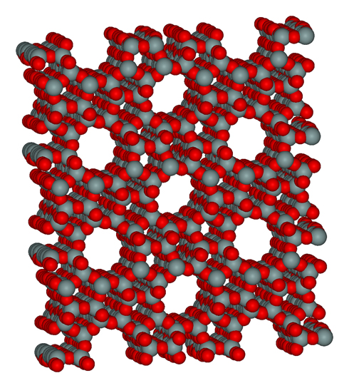 Crystal Structure of Zeolite - Wikipedia Commons