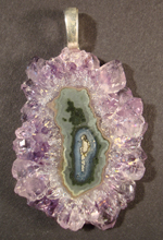 Amethyst and Agate Pendant