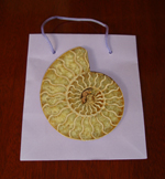 Single Split Polished Ammonite in Bag - Unique Gift
